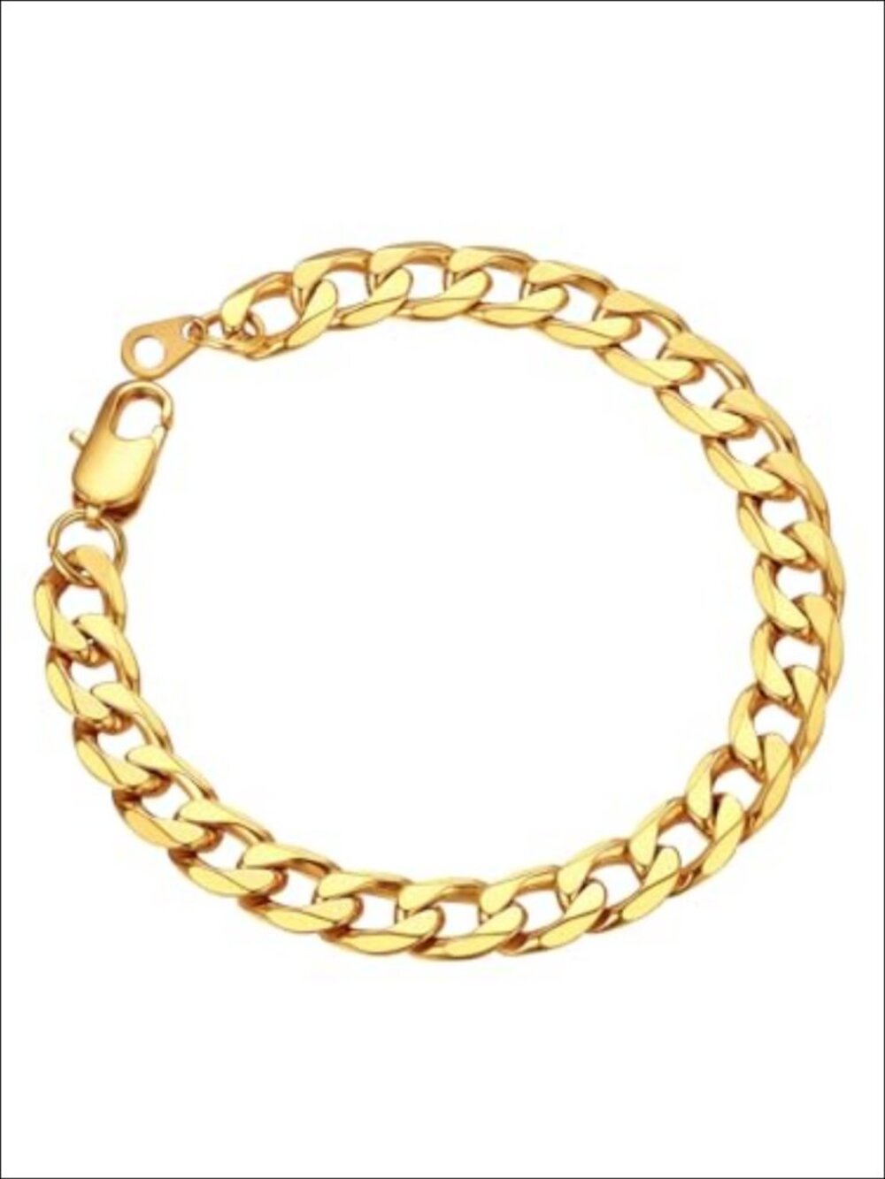 ChainsPro 316L Stainless Steel 18k Gold Plated Cuban Link Bracelet for Men